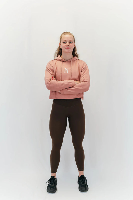 Hoodie Crop Top pink Nott Clothing