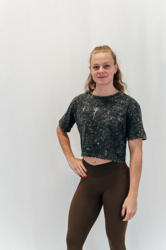 Crop Top Oversize Acid Wash Nott Clothing