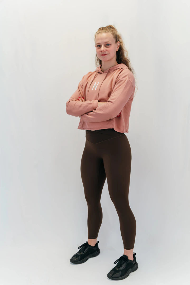 Hoodie Crop Top pink Nott Clothing