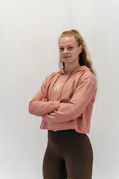 Hoodie Crop Top pink Nott Clothing