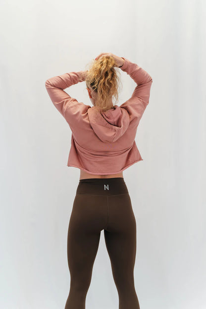 Hoodie Crop Top pink Nott Clothing