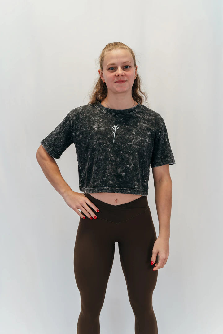 Crop Top Oversize Acid Wash Nott Clothing