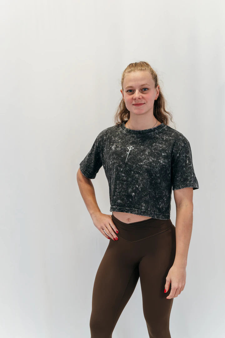 Crop Top Oversize Acid Wash Nott Clothing