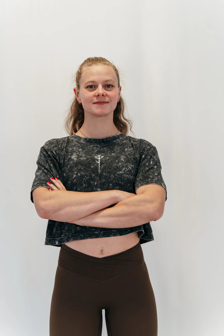 Crop Top Oversize Acid Wash Nott Clothing