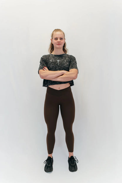 Crop Top Oversize Acid Wash Nott Clothing