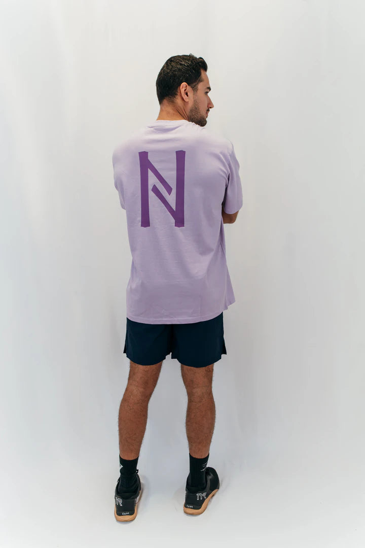 T-shirt Oversize Grand N lilac Nott Clothing