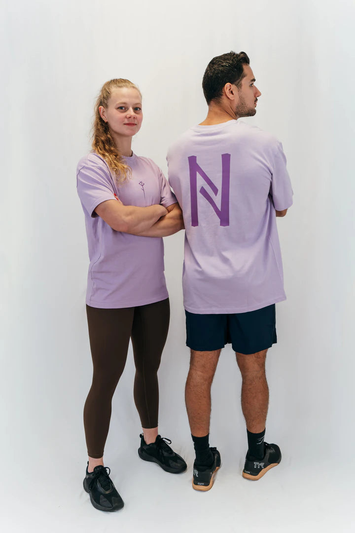 T-shirt Oversize Grand N lilac Nott Clothing