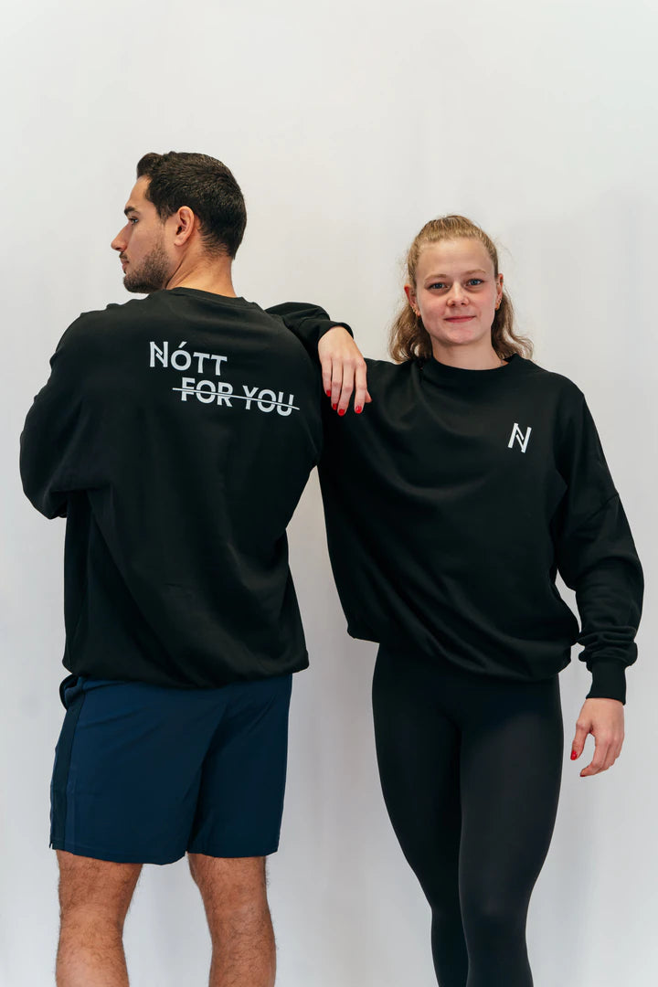 Sweat Sportswear Nott for you Black Nott Clothing